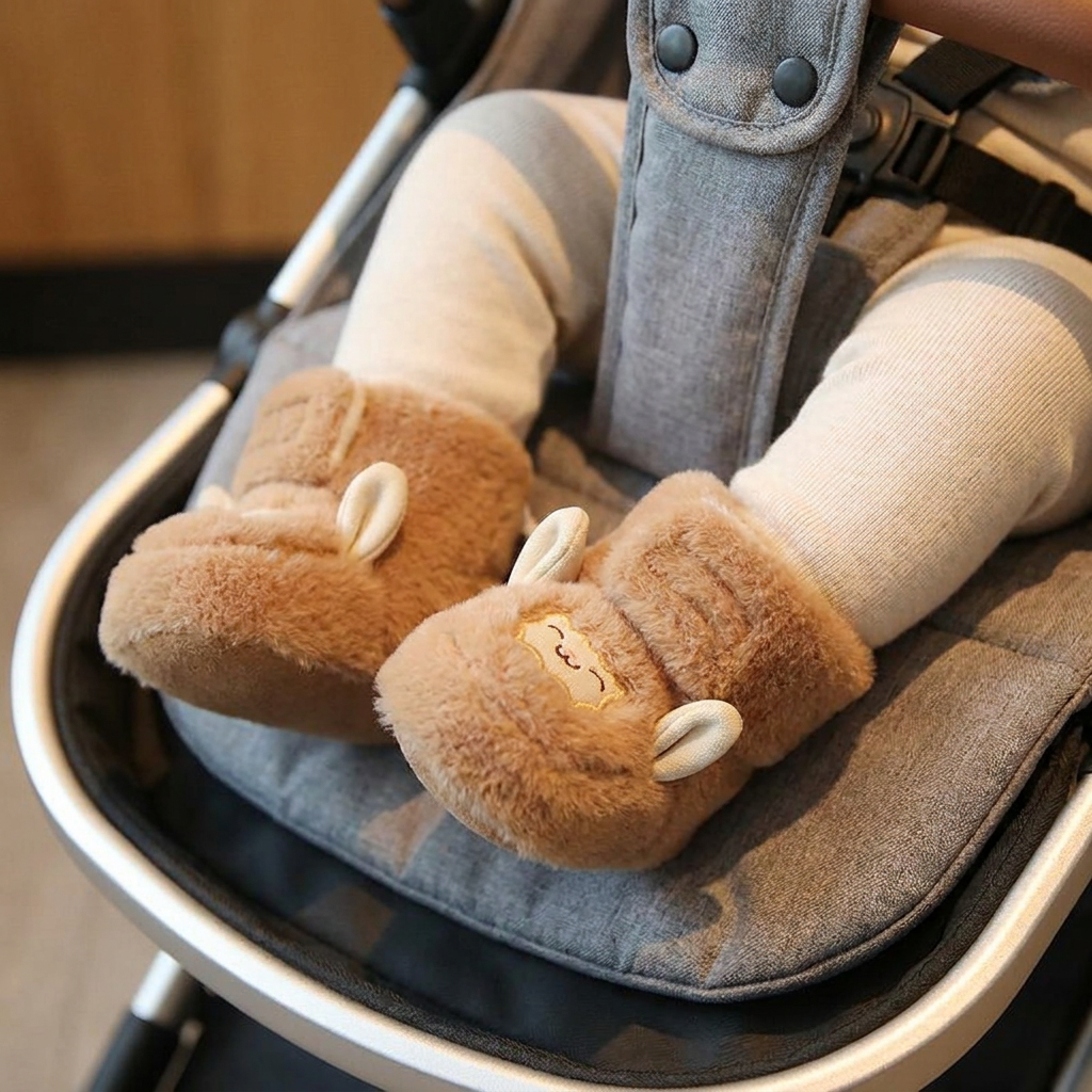 Warme & gemütliche Baby-Booties mit Fleecefutter und weichen rutschfesten Sohlen