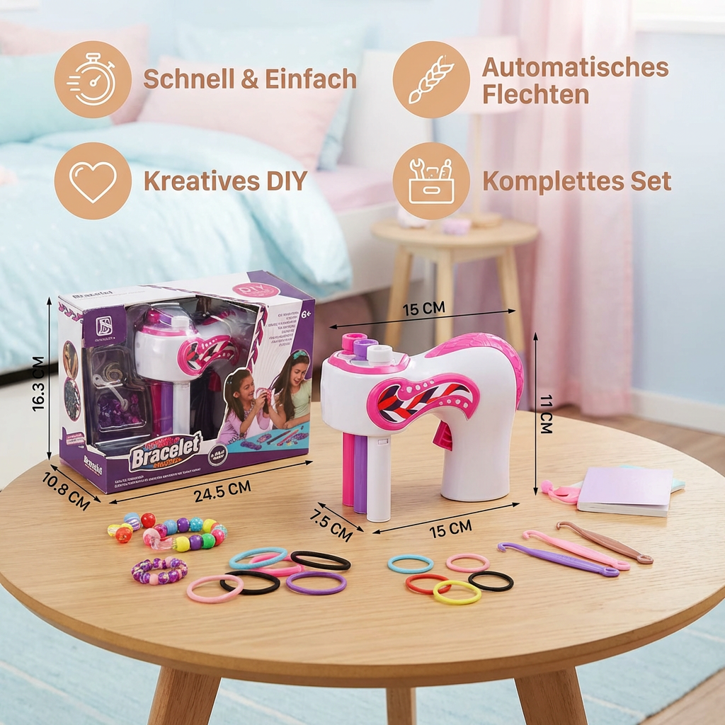 Automatisches Haarflechtgerät für Kinder – Einfaches DIY Styling Tool