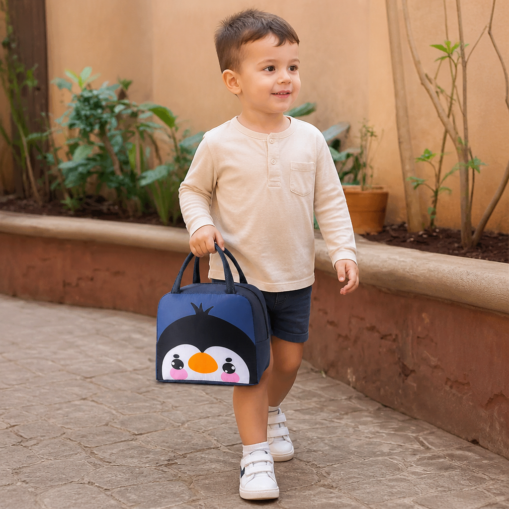 Isolierte Brotdose-Tasche mit Cartoon-Tiermotiv für Kinder