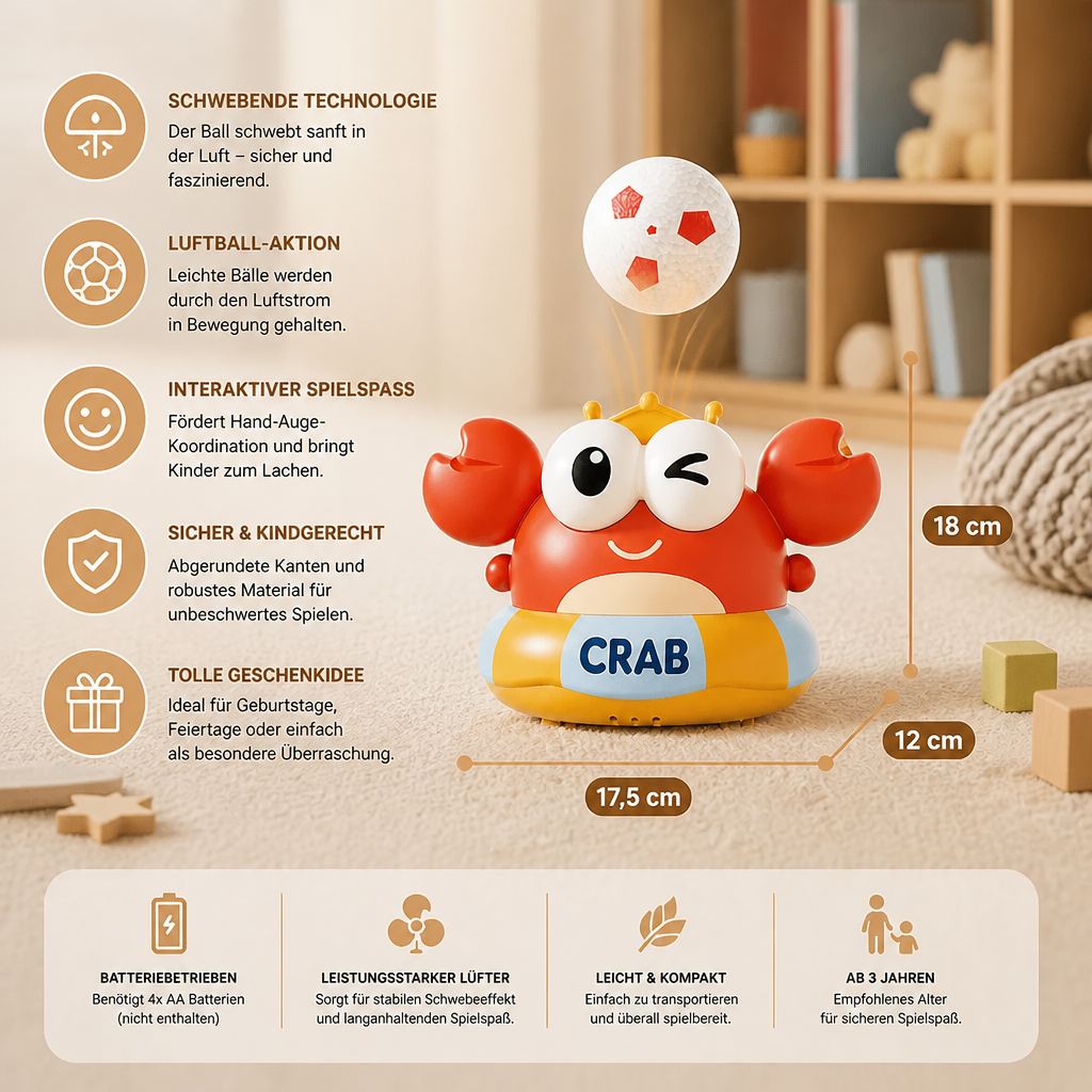 Elektrisches schwebendes Krabbenball-Spielzeug für Kinder