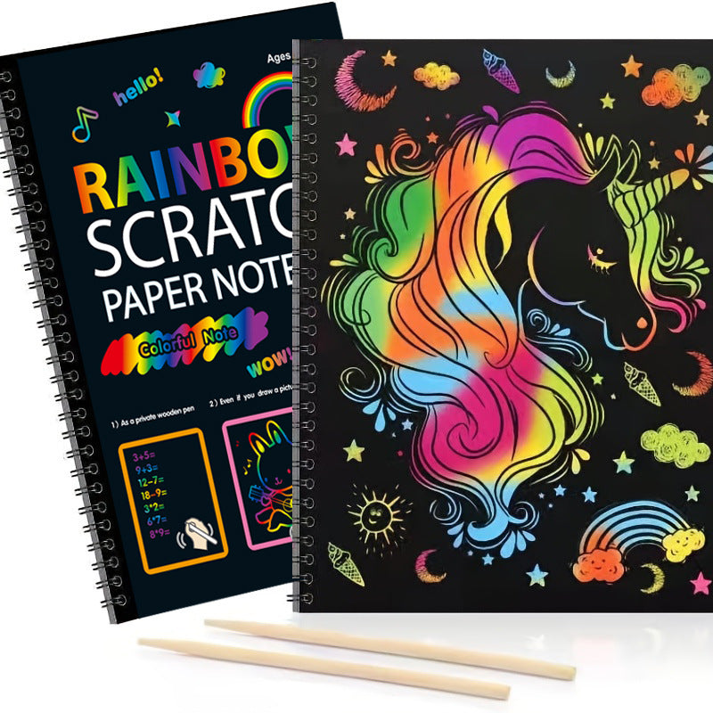 Magisches Regenbogen Kratz Papier