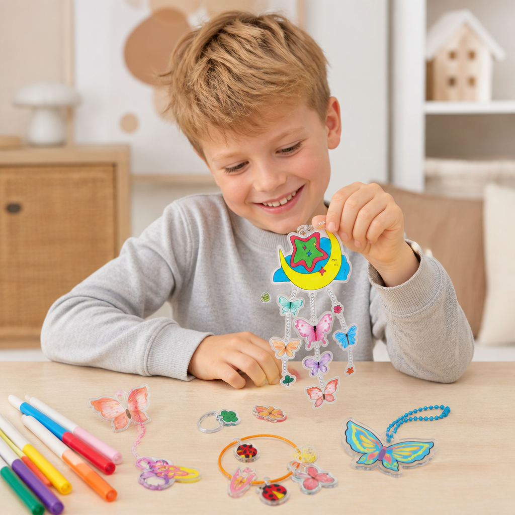 DIY-Schrumpfkunst-Set für Schlüsselanhänger & Charms für Kinder