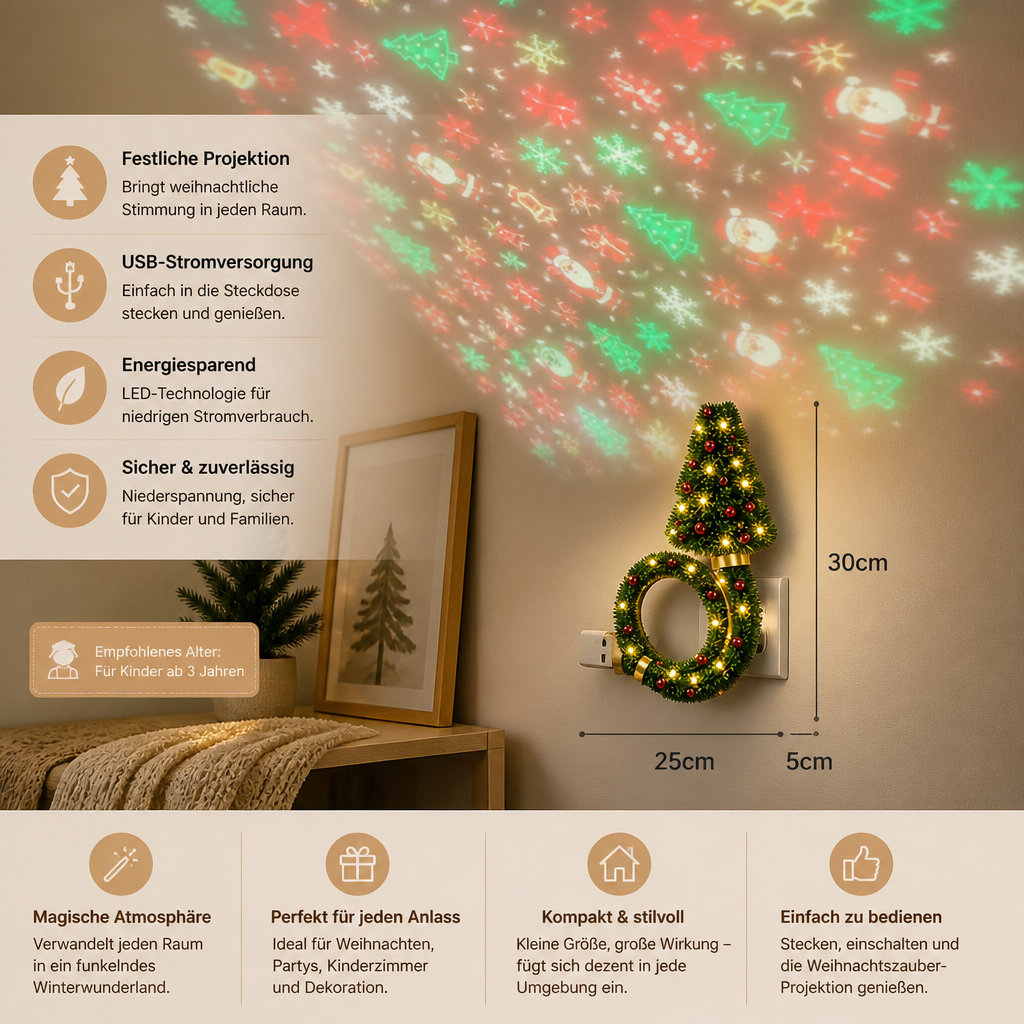 Weihnachtsbaum-Projektorlampe