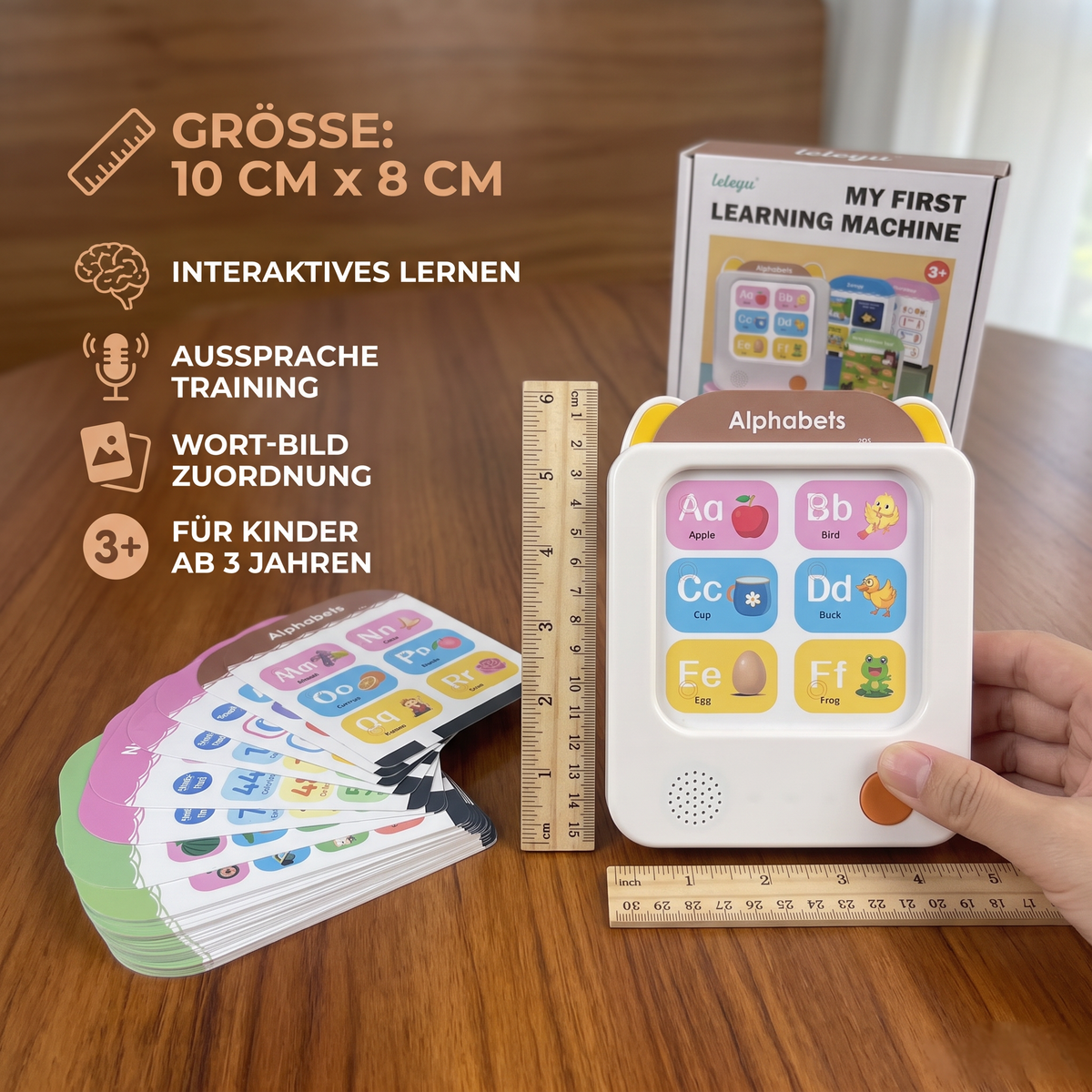 Interaktiver Englisch-Lernkartenleser für Kinder – Pädagogisches Lernspielzeug