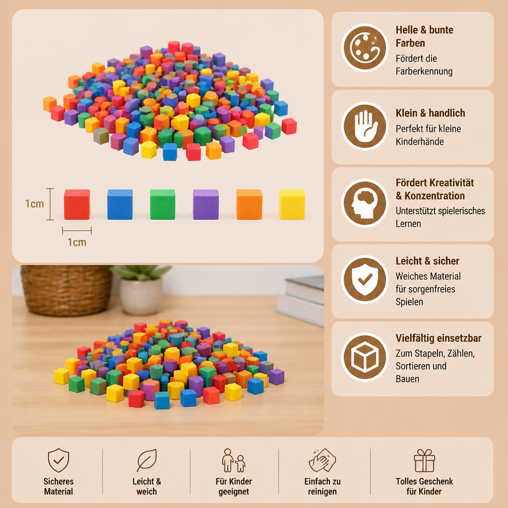 Kreative sensorische Klebewürfel – Sticky Cubes
