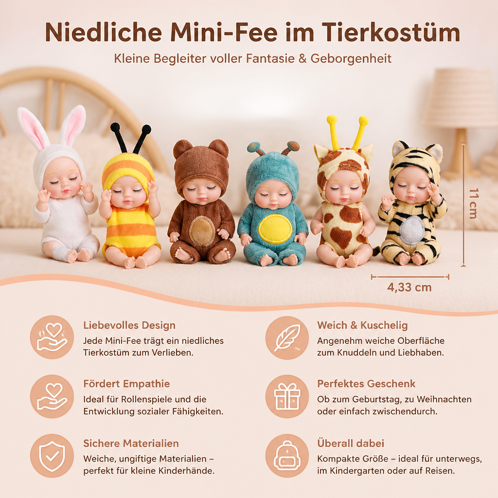 Mini-Feenprinzessinnen-Puppen-Anziehset