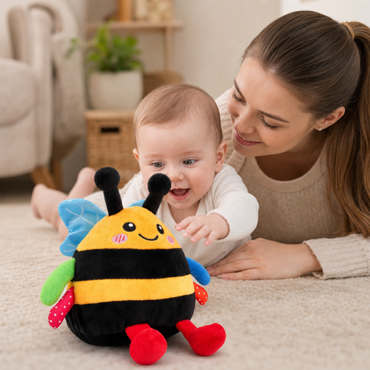 Interaktives musikalisches Plüsch-Bienchen für die Bauchlage