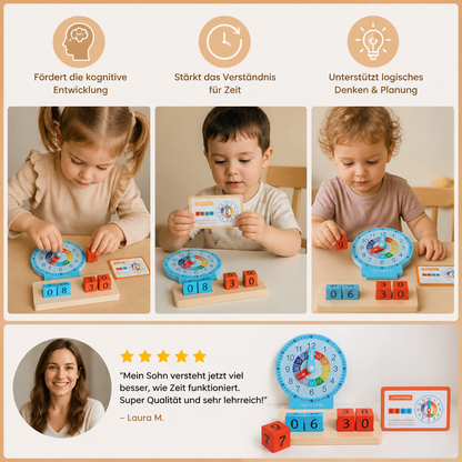 Pädagogisches Montessori Uhrzeit Lernspielzeug