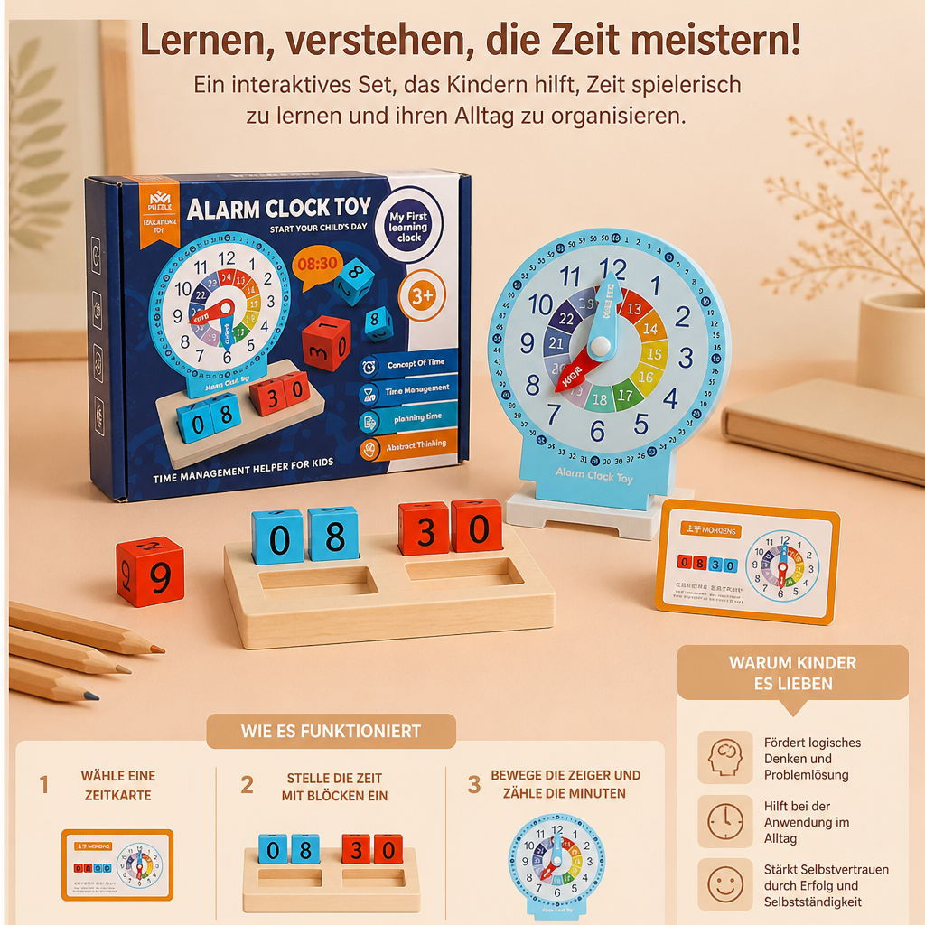 Pädagogisches Montessori Uhrzeit Lernspielzeug