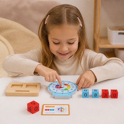 Pädagogisches Montessori Uhrzeit Lernspielzeug