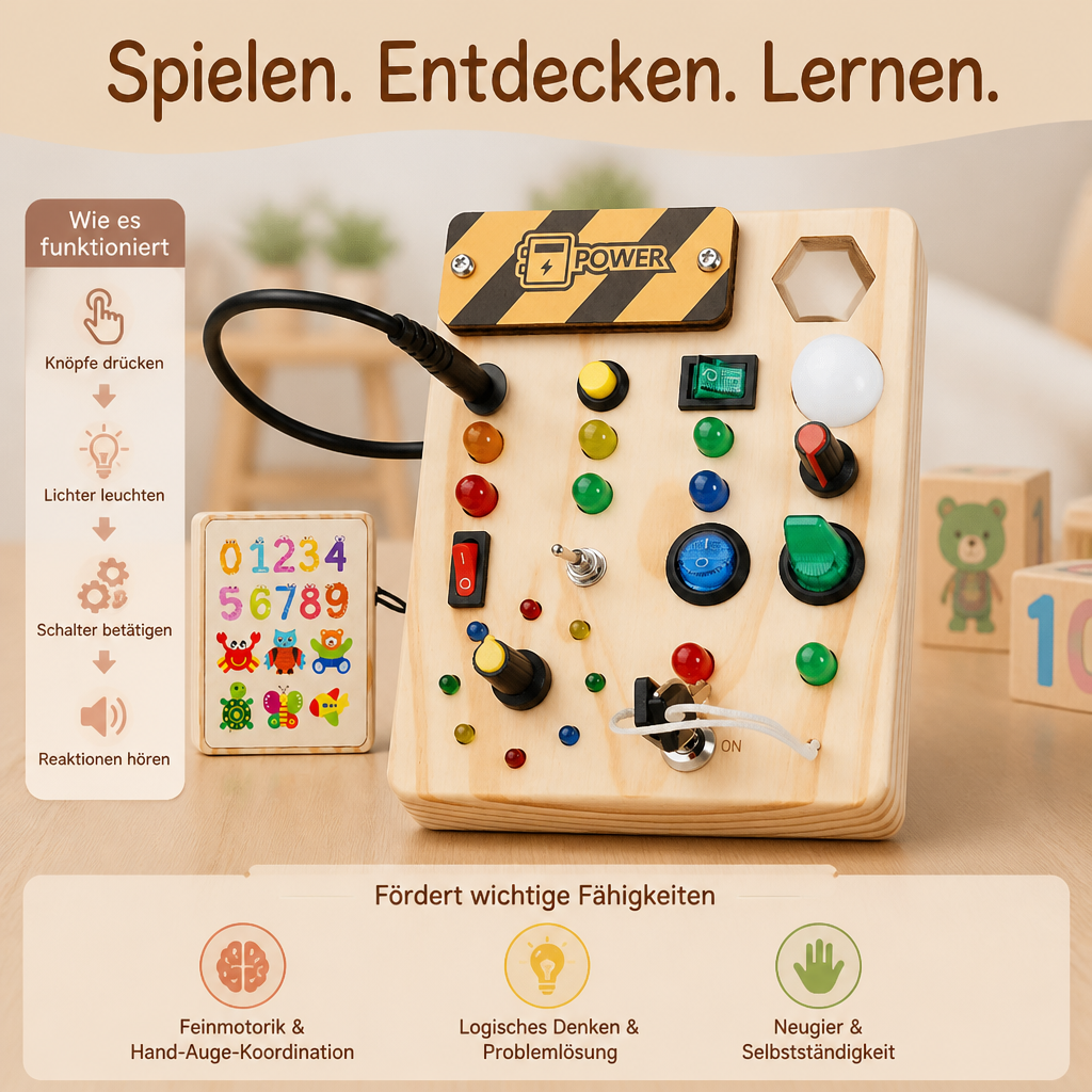 Interaktives Montessori Lernbrett für Kinder
