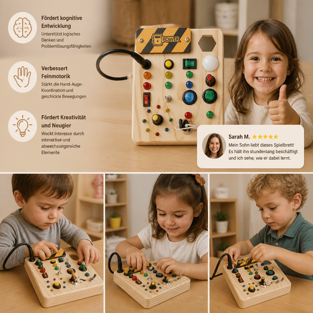Interaktives Montessori Lernbrett für Kinder