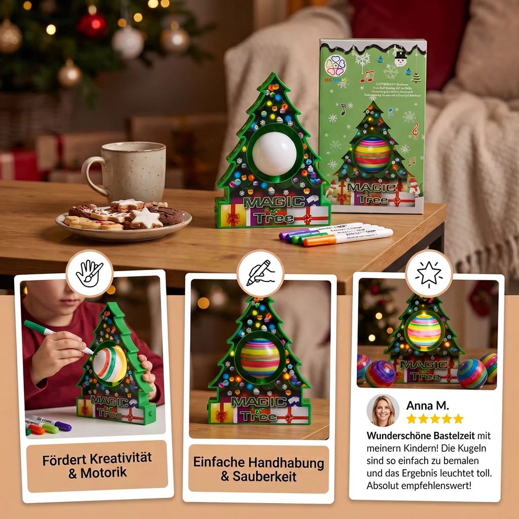 DIY-Weihnachts-Bastelset zum Bemalen drehbarer Anhänger