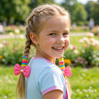 Süßes Spiral-Haargummi-Set für Kinder