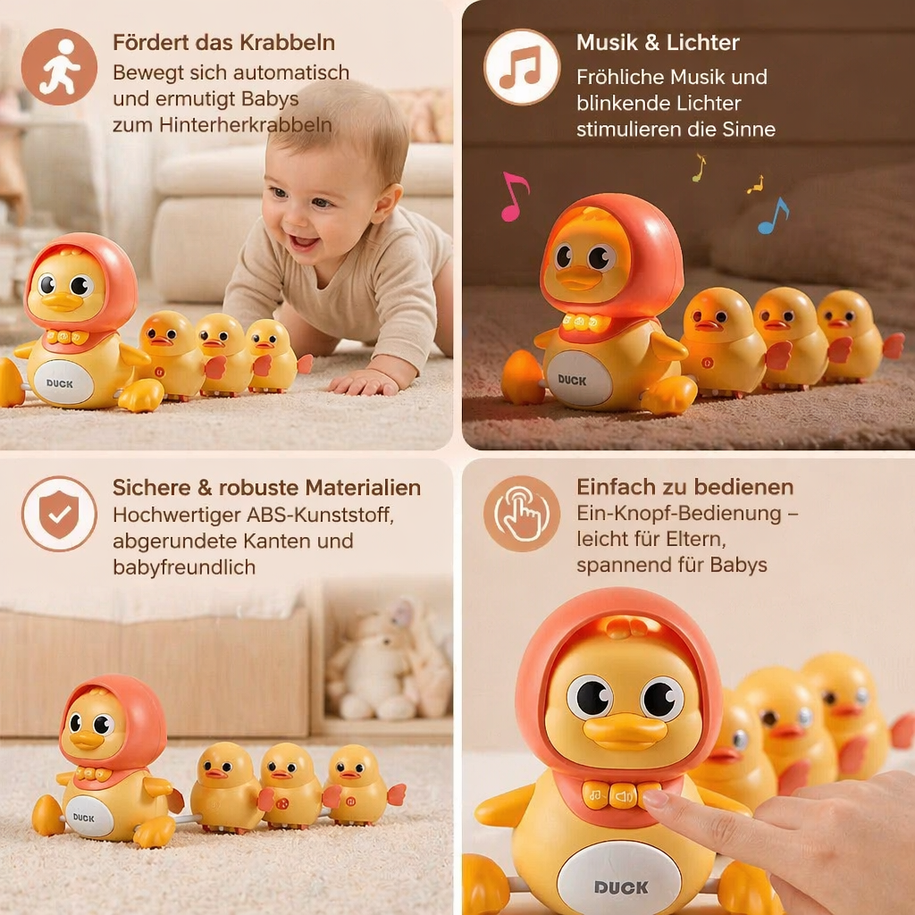 Entefamilie Krabbel- und Lernspielzeug mit Musik für Babys