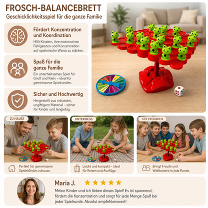 Frosch-Balancebrett – Geschicklichkeitsspiel für die ganze Familie