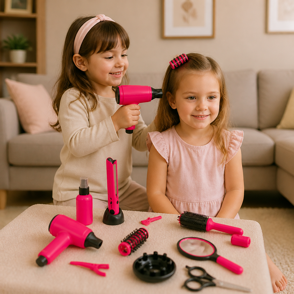 14-teiliges Kinder-Friseursalon-Rollenspielset