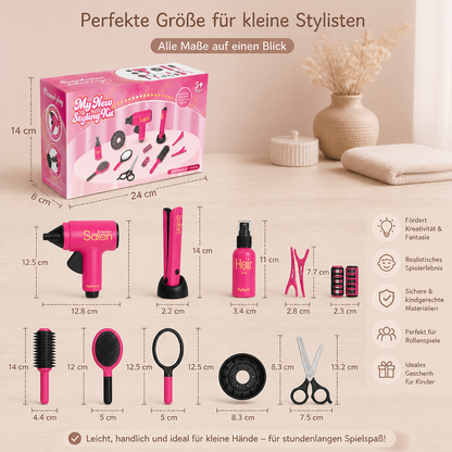 14-teiliges Kinder-Friseursalon-Rollenspielset
