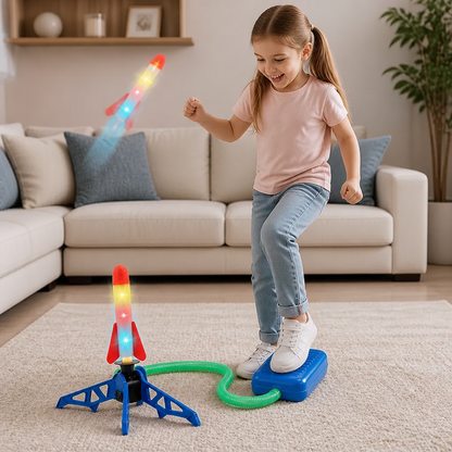 Sicherer & weicher Raketenwerfer für Kinder – Luftbetriebenes Spielzeug für drinnen