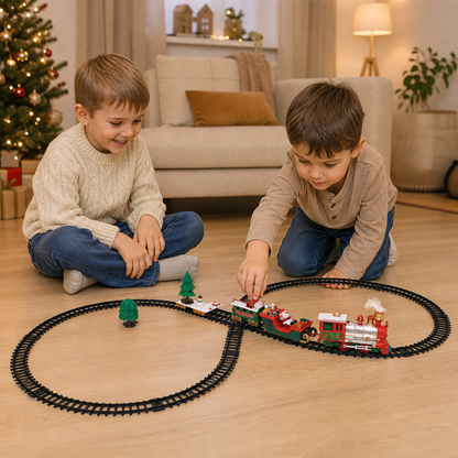 Elektrische Kinder-Eisenbahn mit Licht-, Sound- & Dampfeffekten