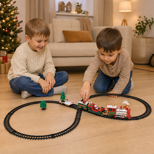 Elektrische Kinder-Eisenbahn mit Licht-, Sound- & Dampfeffekten
