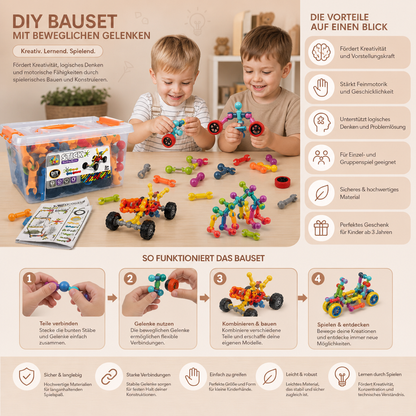 Pädagogisches DIY-Bauset mit beweglichen Gelenken