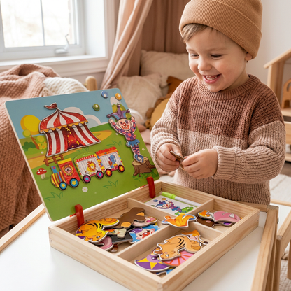 Magnetisches Holz-Anzieh- und Zuordnungsspiel – Kreatives Lernspielzeug