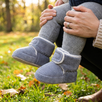 Warme & gemütliche Plüsch-Baby-Booties mit weichen rutschfesten Sohlen