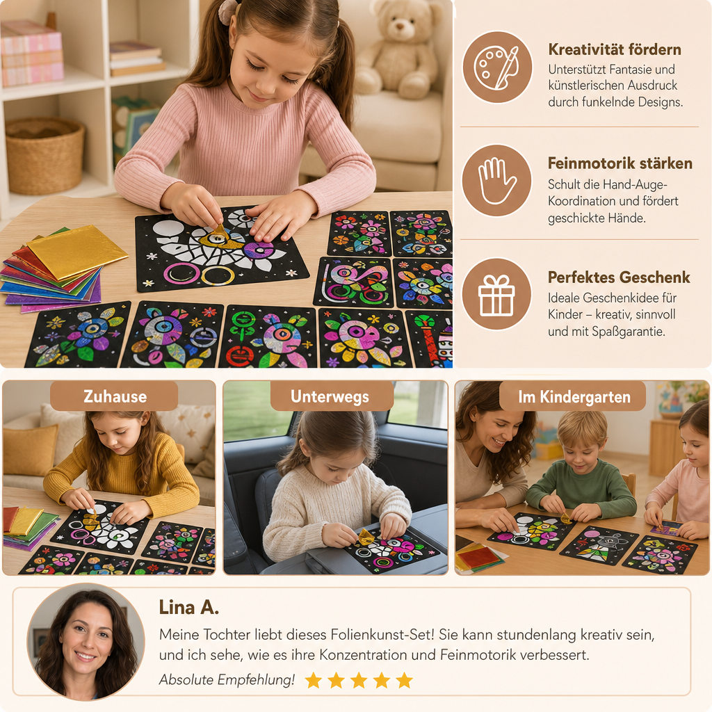 DIY-Folienkunst-Bastelset für Kinder