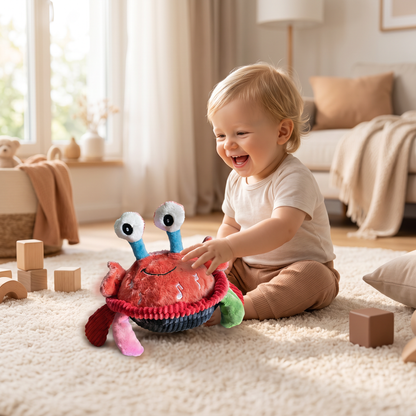 Interaktiver Musikalischer Krabbe mit Sprachfunktion – Bewegliches Lernspielzeug für Babys