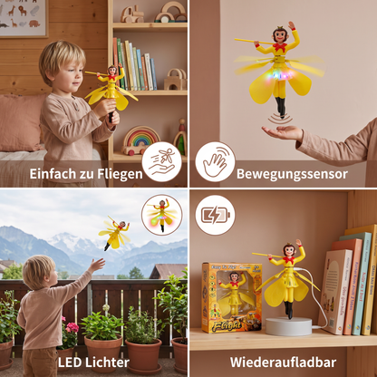 Interaktives fliegendes Affen-Spielzeug mit Bewegungssensor & LED-Lichtern