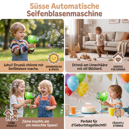 Süsse Automatische Seifenblasenmaschine – Elektrischer Seifenblasenmacher für Kinder