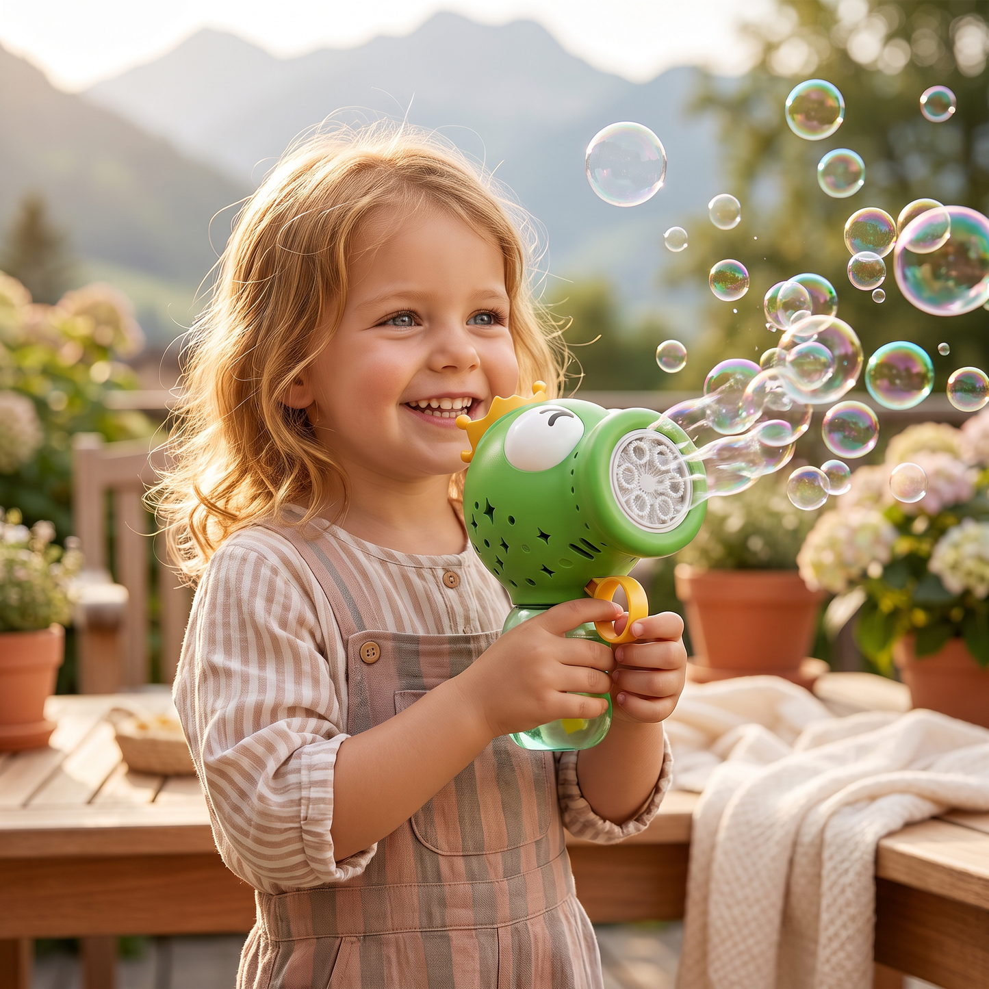 Süsse Automatische Seifenblasenmaschine – Elektrischer Seifenblasenmacher für Kinder