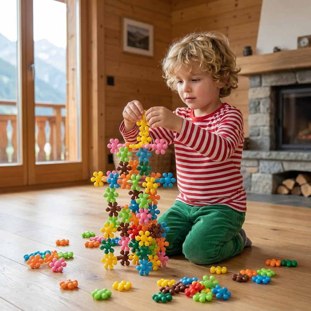 Montessori-Pflaumenblüten-Bausteinset