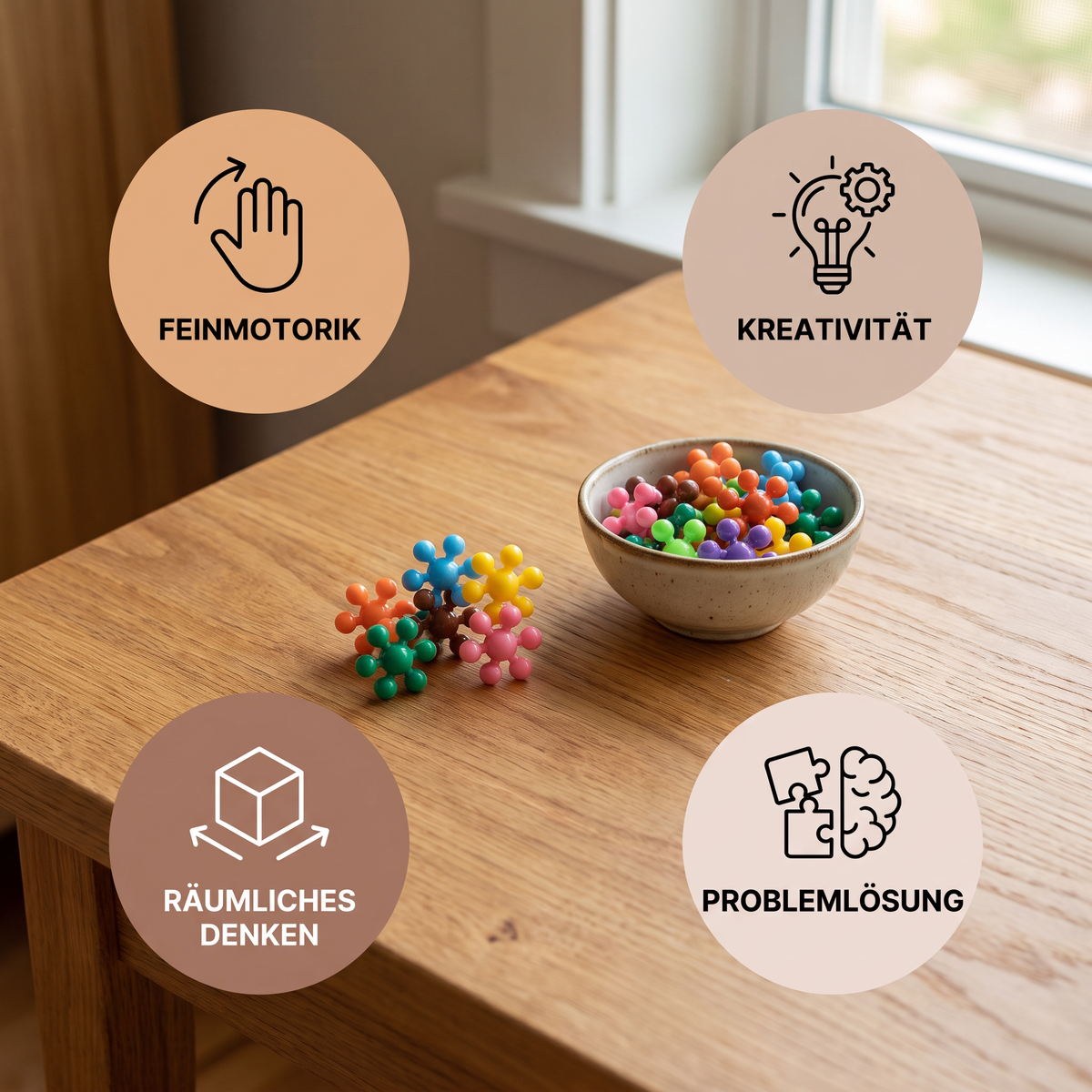 Montessori-Pflaumenblüten-Bausteinset