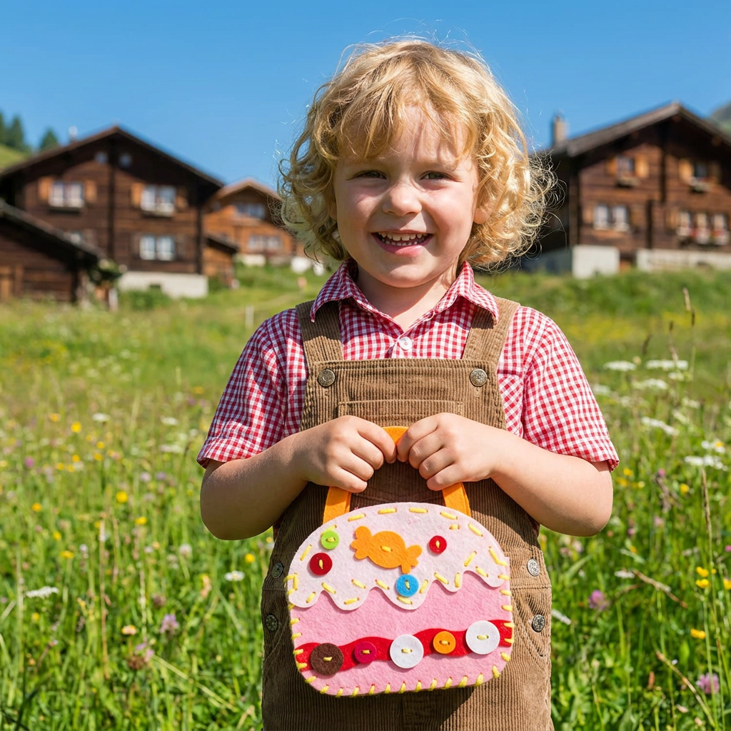 DIY-Niedliches Filz-Handtaschen-Nähset für Kinder
