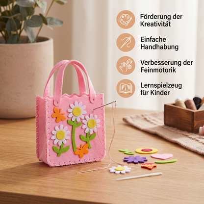 DIY-Niedliches Filz-Handtaschen-Nähset für Kinder