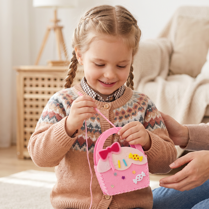 DIY-Niedliches Filz-Handtaschen-Nähset für Kinder