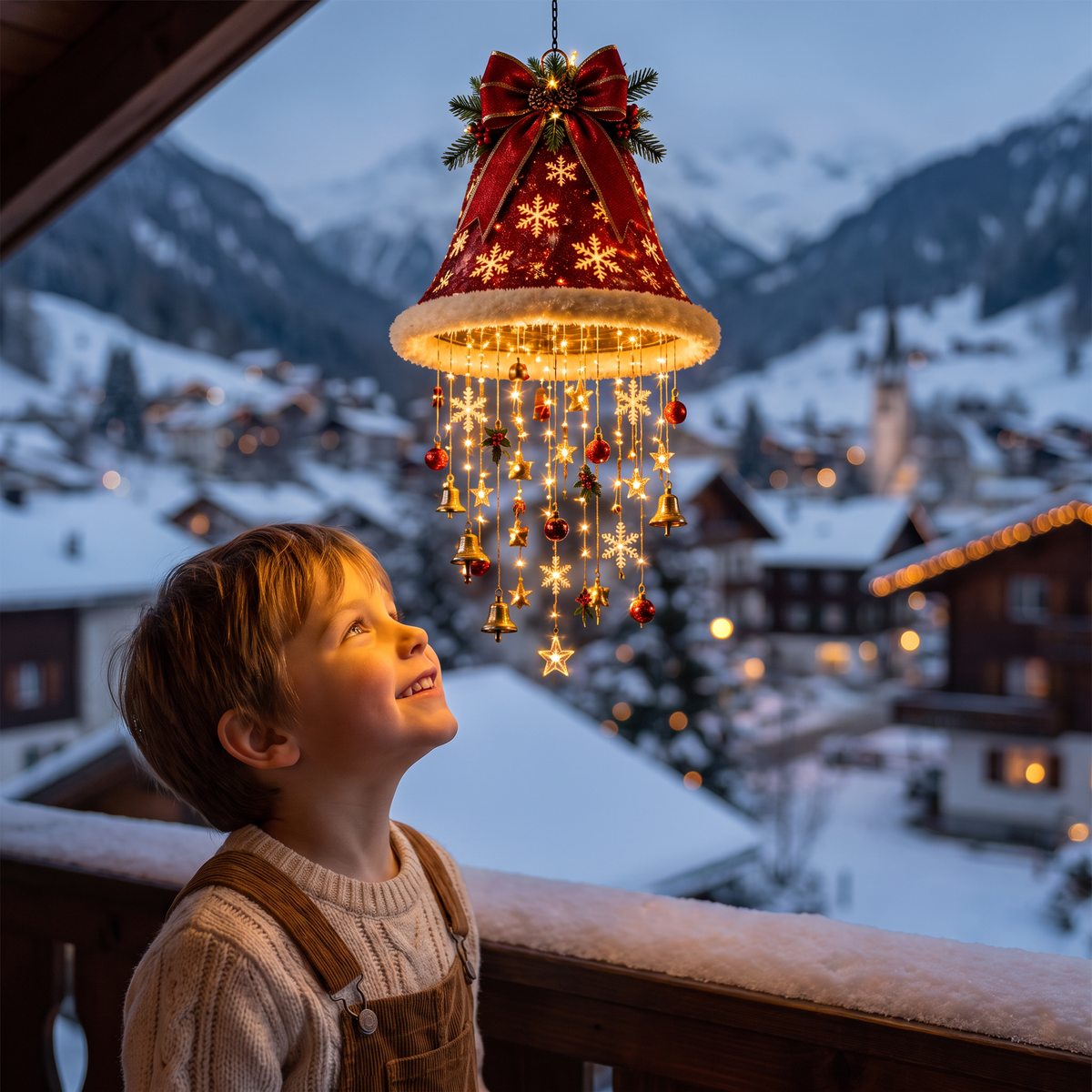 Weihnachtliche Weihnachtsmannmützen-Lichter mit LED-Lichterkette