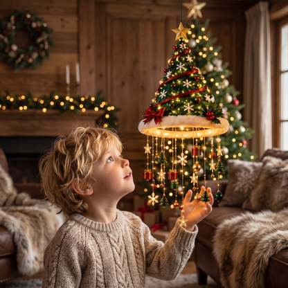 Weihnachtliche Weihnachtsmannmützen-Lichter mit LED-Lichterkette