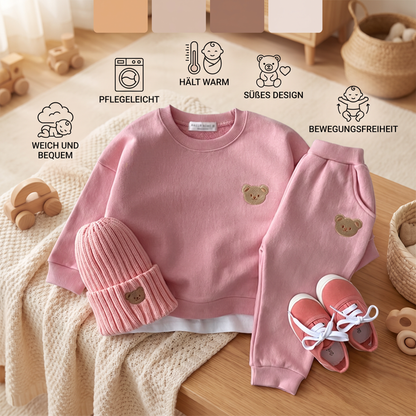 Baby-Outfit mit besticktem Bären-Sweatshirt & passender Jogginghose