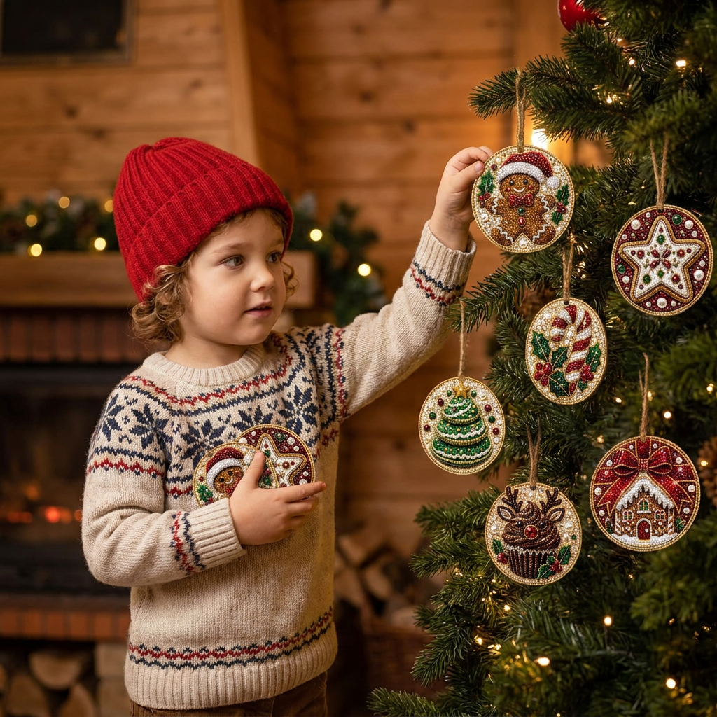 DIY-Weihnachts-Holzanhänger-Diamond-Painting-Set