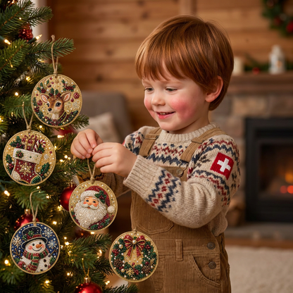 DIY-Weihnachts-Holzanhänger-Diamond-Painting-Set