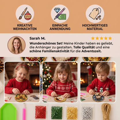 DIY-Weihnachts-Holzanhänger-Diamond-Painting-Set