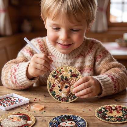 DIY-Weihnachts-Holzanhänger-Diamond-Painting-Set