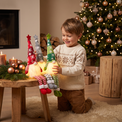 Leuchtende LED-Weihnachtswichtel-Dekorationen