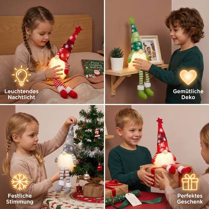 Leuchtende LED-Weihnachtswichtel-Dekorationen