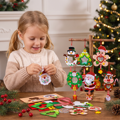 DIY-Weihnachts-Schüttelanhänger-Bastelset für Kinder