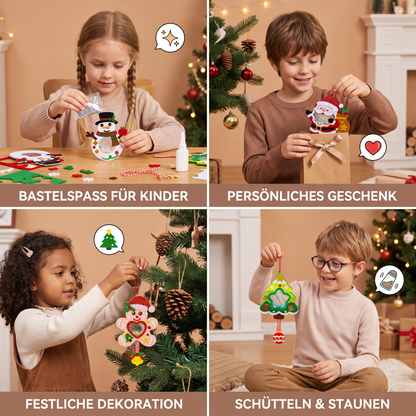 DIY-Weihnachts-Schüttelanhänger-Bastelset für Kinder