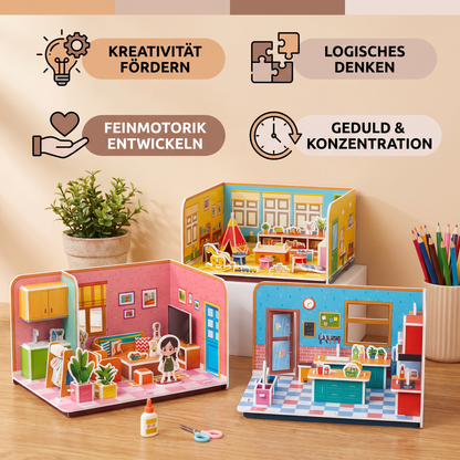 3D-DIY-Spielzimmer-Bauset – Pädagogisches Puzzle- & Bastelset